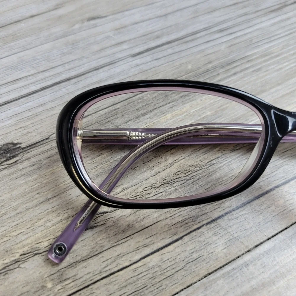 Coach Eyeglasses Holly (504) Black Purple Oval Frames Womens 50-16-135